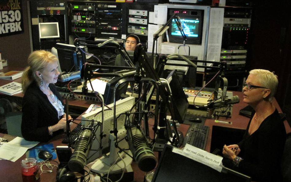 Running the board for the KFBK Afternoon News at the old station near Arden Fair Mall. (Photo courtesy of author)