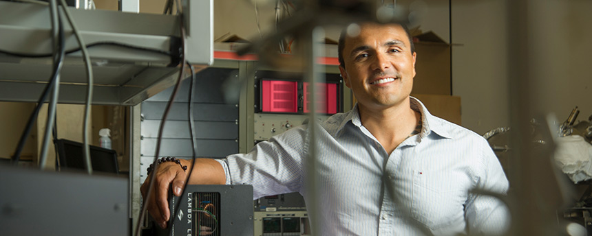 Cristian Heredia, a graduate student in electrical and computer engineering