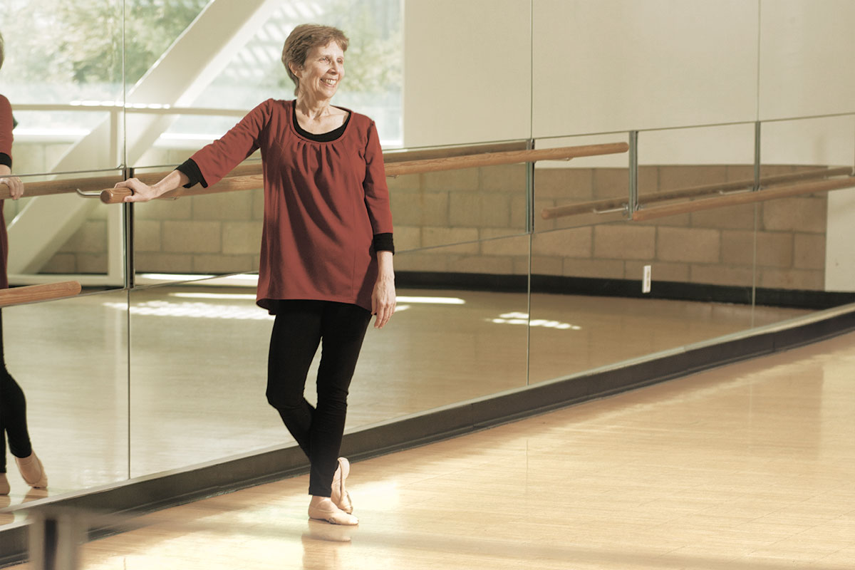 Beverly Bossler at the ballet barre