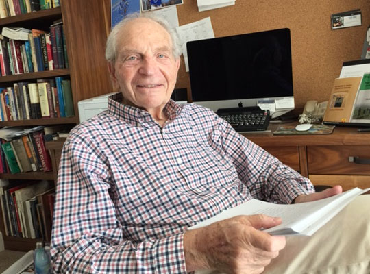 Michael Halperin at his desk