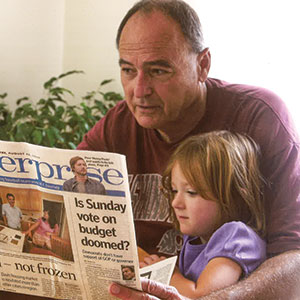 Bob Dunning with his daughter Molly in 2008