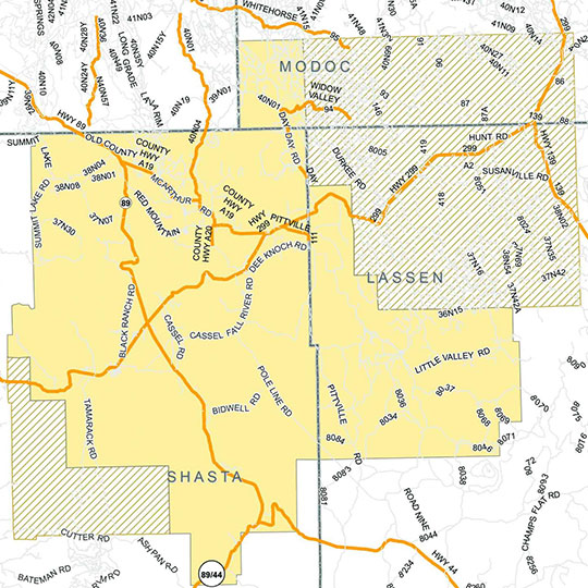 Mayers Memorial Hospital District map