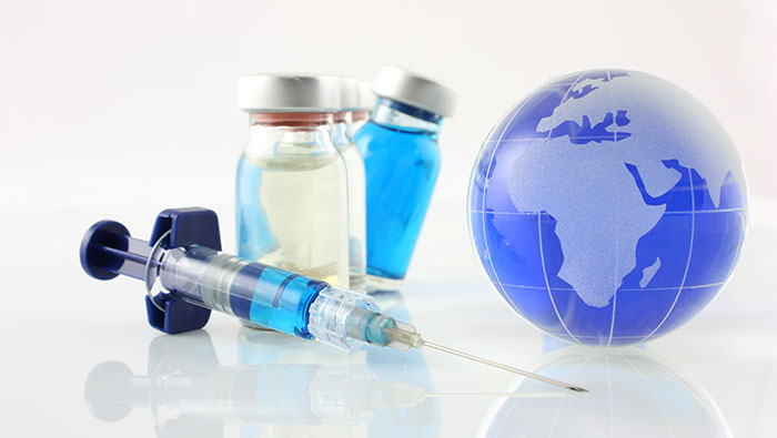 vaccine and globe