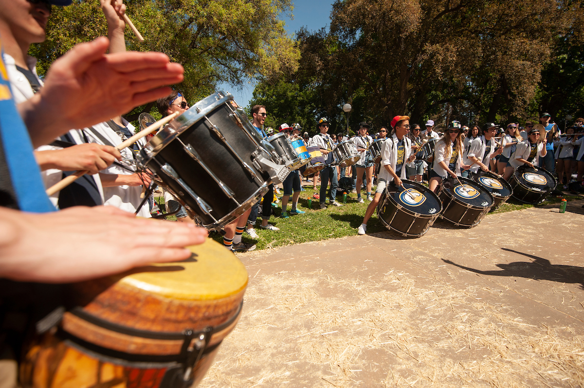 band member playing drum