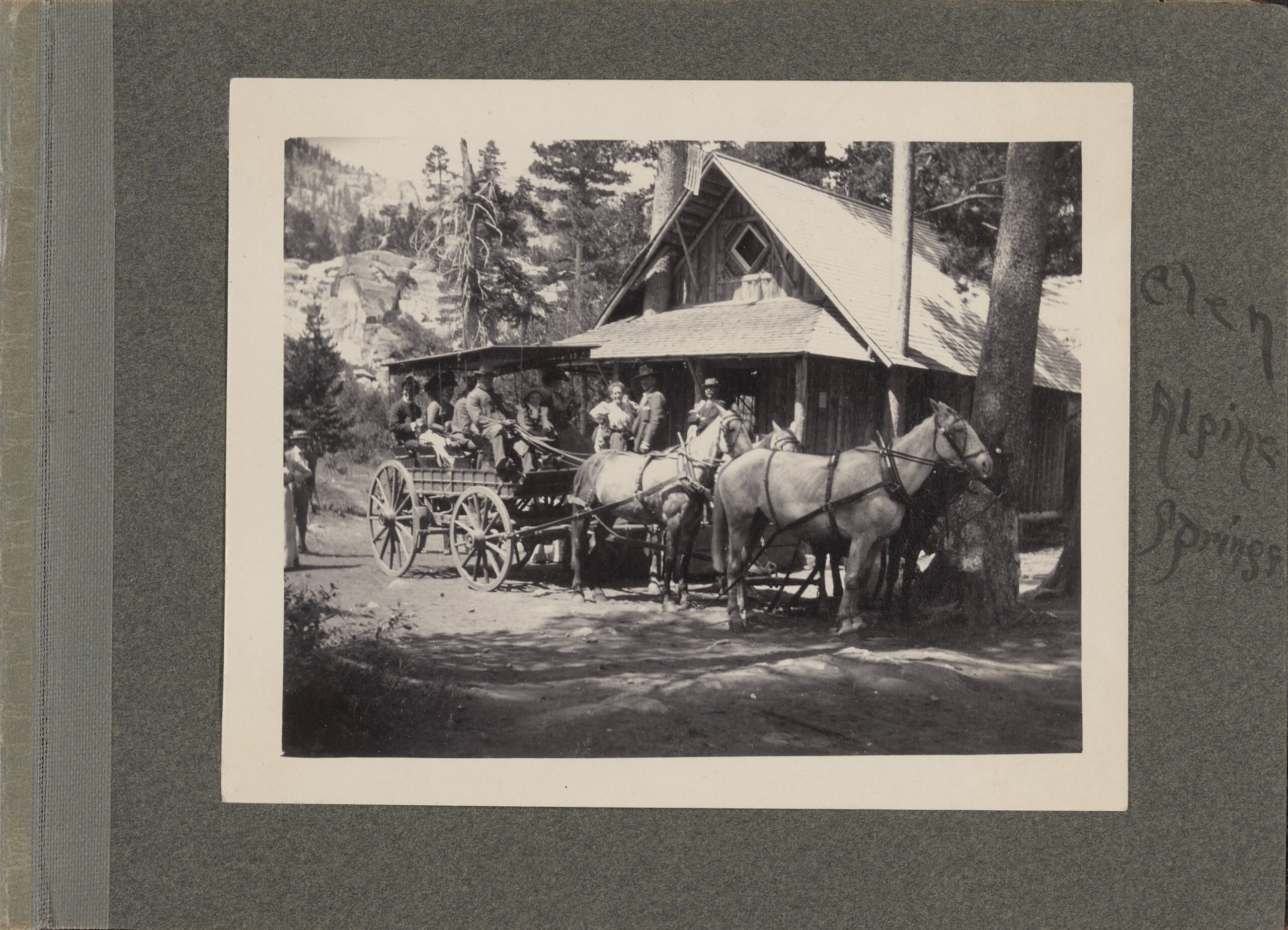 Archival Black and White photo from Library archives, scrapbook exhibition