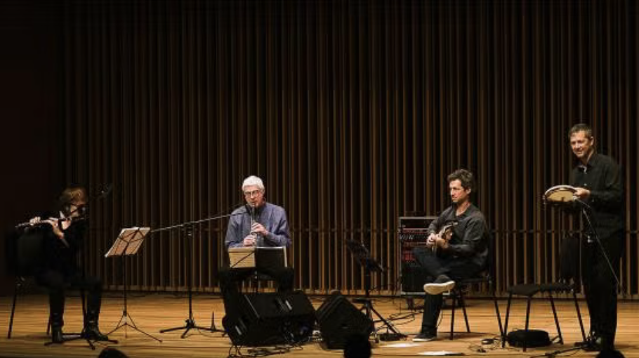 Brian Rice (right) with guests perform Choro music. (Phil Daley/UC Davis)