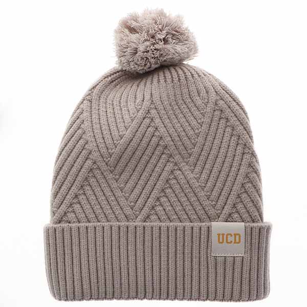 Gray beanie with UCD logo