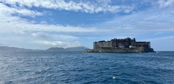 Hashima Island, part of UNESCO Meiji Industrial sites, associated with WW2 forced labor and POWs. (Lynn Meskell, courtesy)