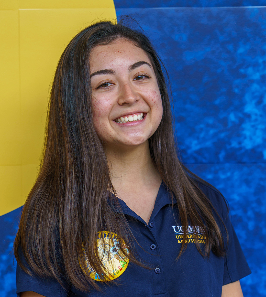 Photo portrait of UC Davis tour guide Missy Zepeda