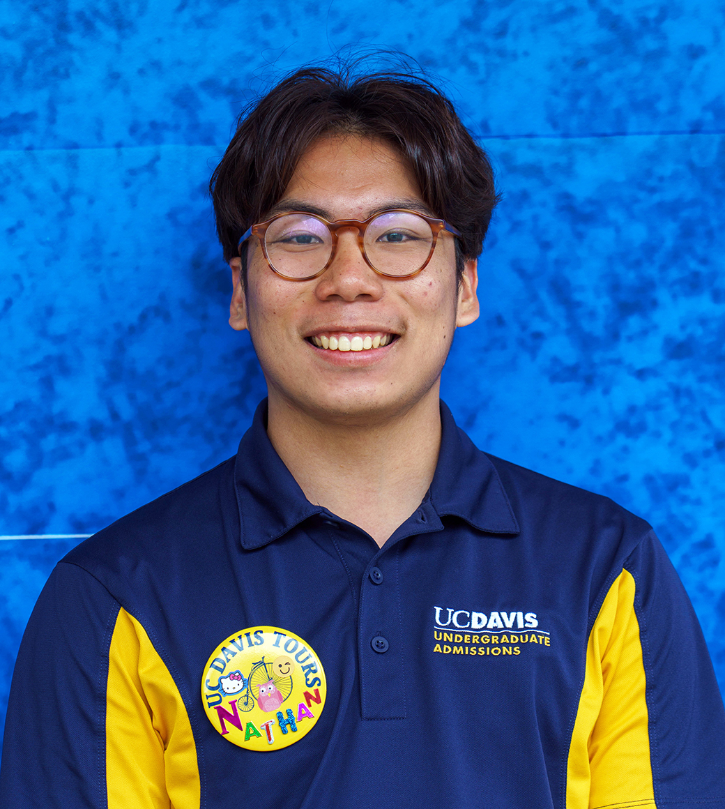 Photo portrait of UC Davis tour guide Nathan Le