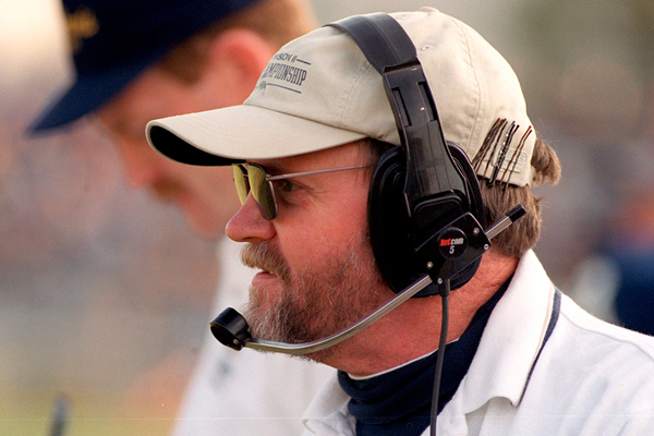 Fred Arp, headphones on, during game