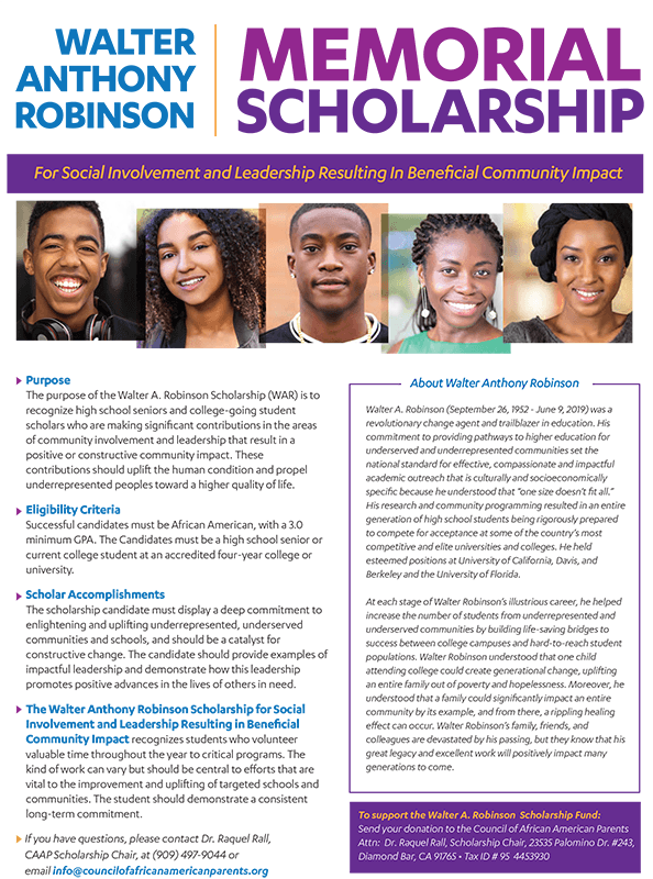 Flier for scholarship