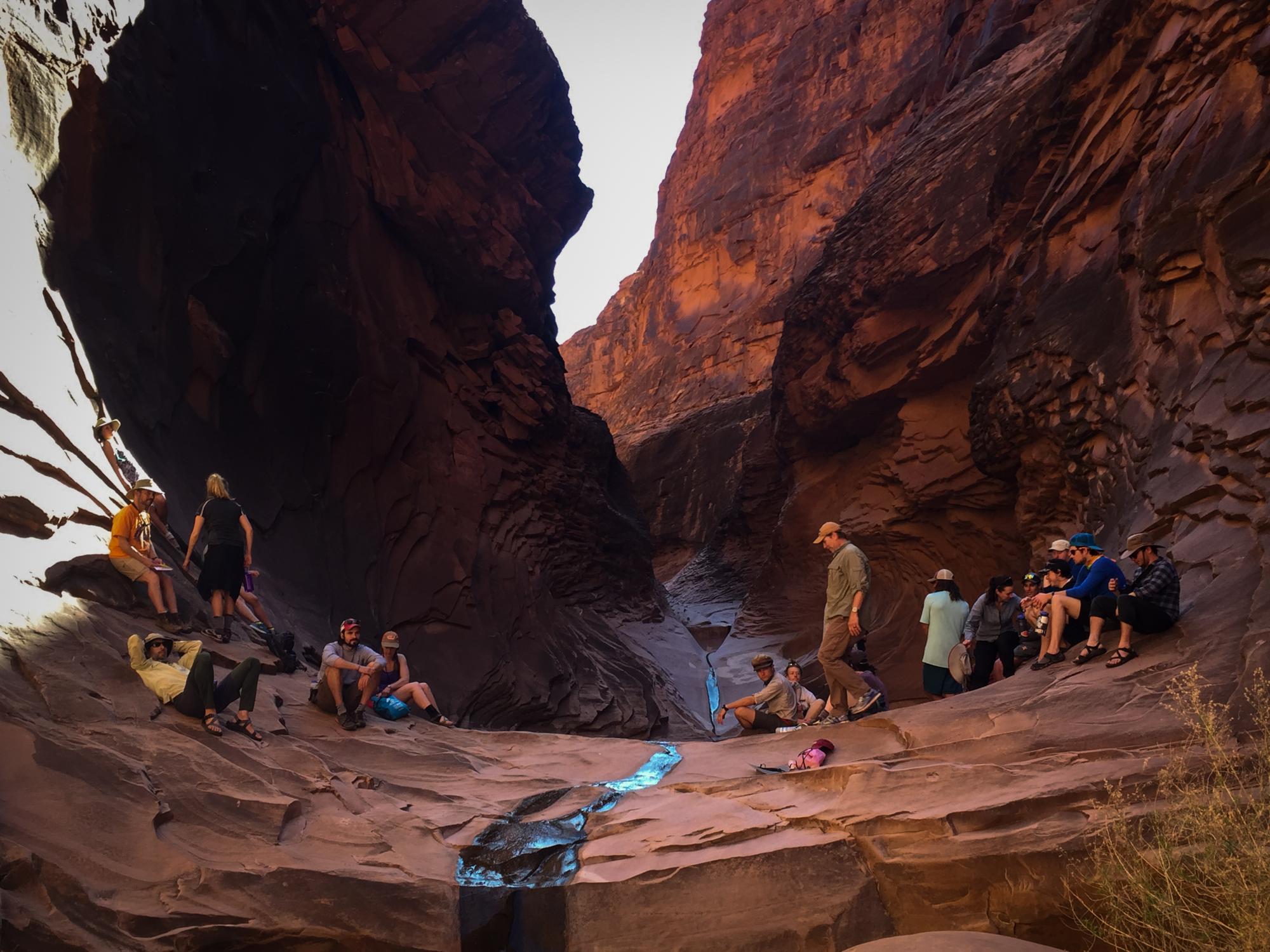 Students in North Canyon of Grand Canyon