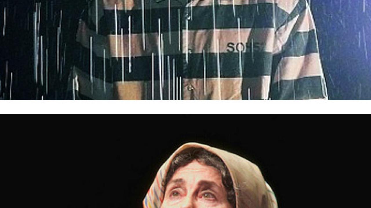 Photos (2): Matthew Dunivan in Come Hell and High Water, and Claudia Stevens in Pigeon