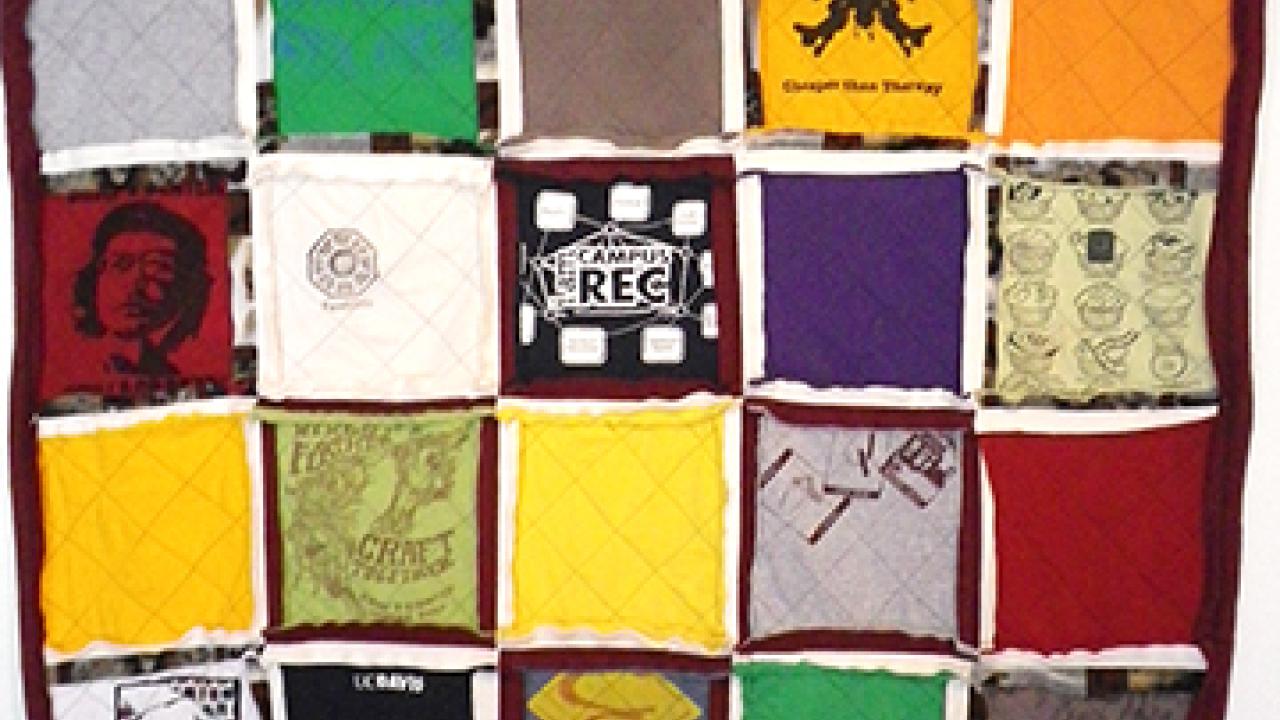 Photo: Quilt made from old Craft Center T-shirts