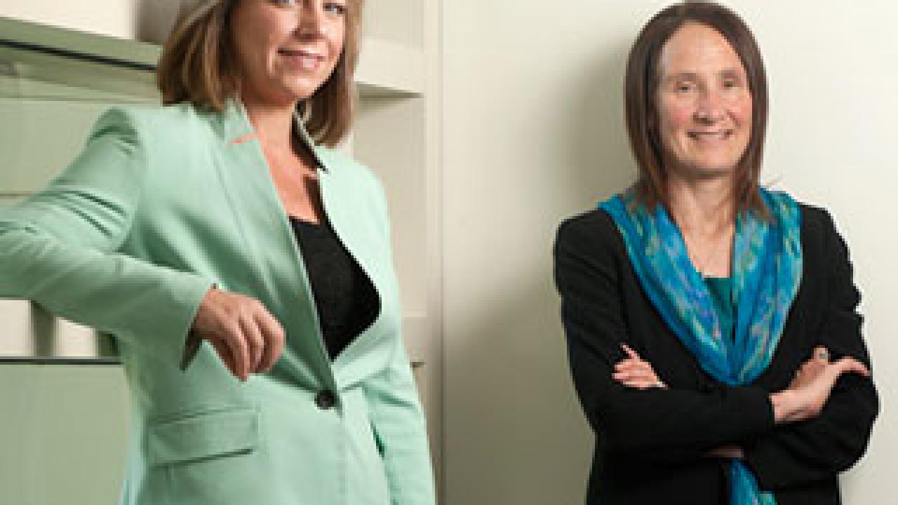 Photo: two women posing together