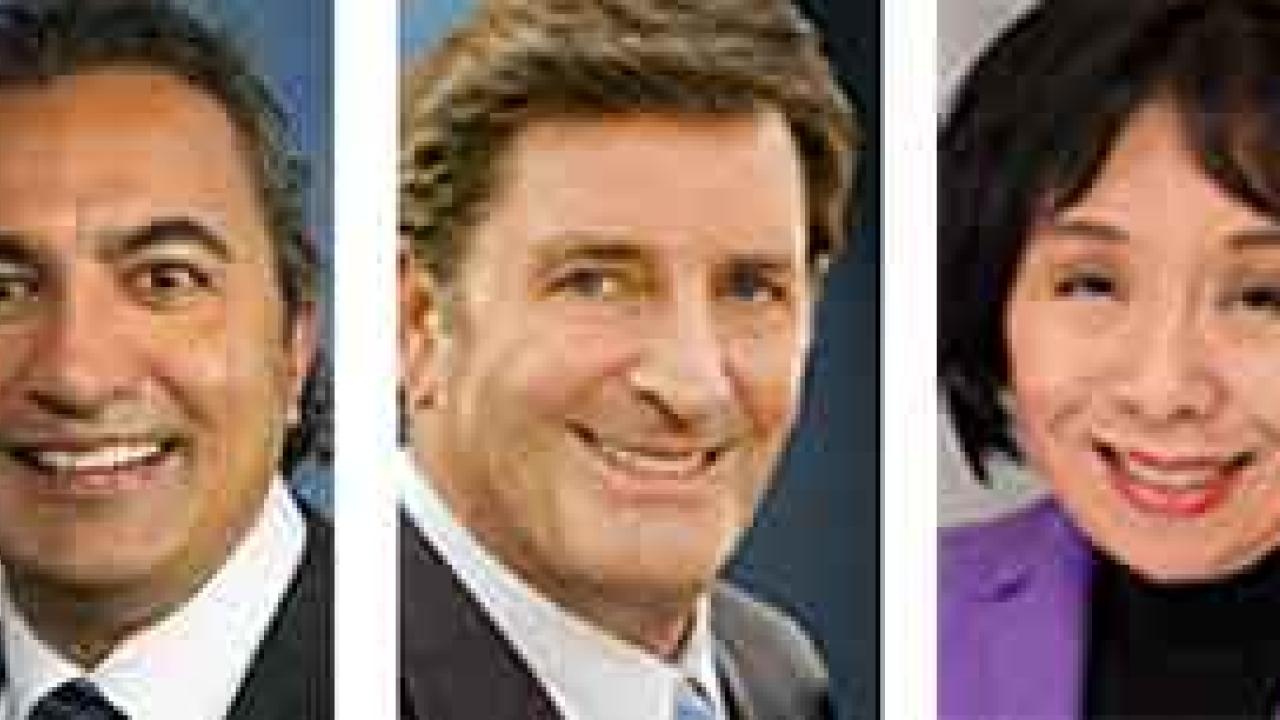 Photos (3): Rep. Ami Bera, Rep. John Garamendi and Rep. Doris Matsui, mugshots