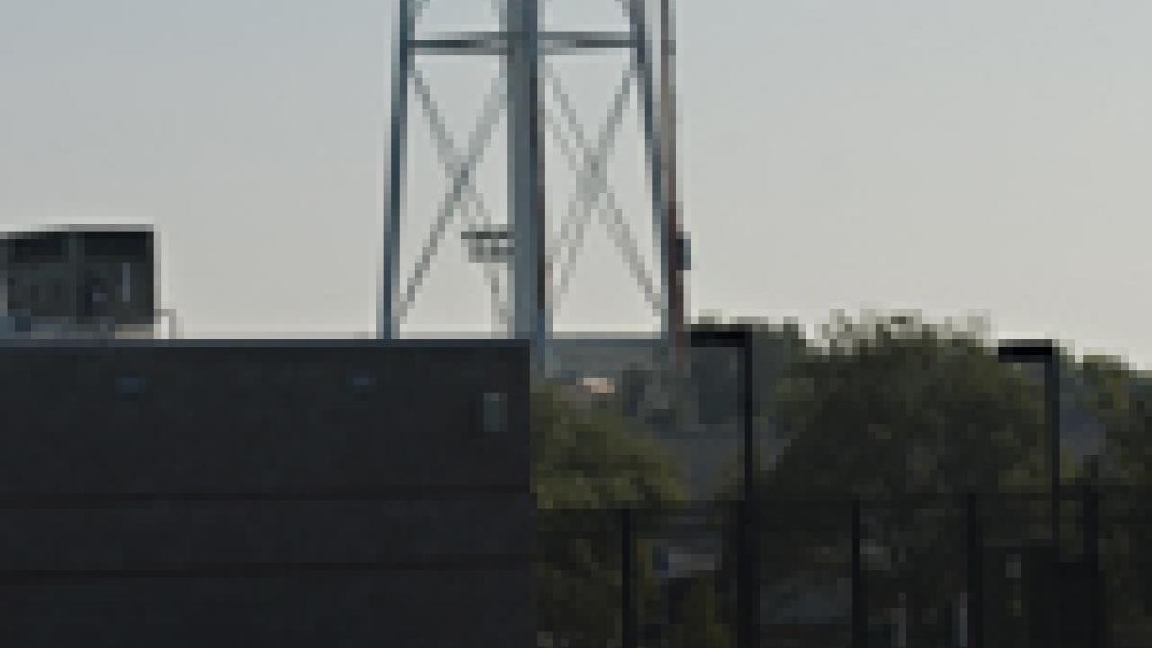 Workers from Jeffco Painting & Coating Inc. of Vallejo prepare the Utility Tower No. 1 for painting last week. The seats in the foreground are on east side of the new stadium. People sitting on the west side will have a perfect view of the fresh