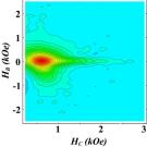 This magnetic fingerprint of 10-nanometer thick cobalt nanodisks shows that all of the magnetic moments are pointing in the same direction.