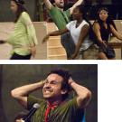 Photos: Matthew Dunivan, Gillian Heitman, Olufunmilayo Alabi, Jaki Joanino and Esteban Gonzalez, in rehearsal for Putnam County Spelling Bee.