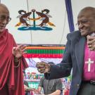 Dalai Lama and Archbishop Desmond Tutu, dancing