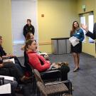 Photo: Graduate student Amandeep Kaur and Rep. John Garamendi at the first meeting of Emerging Leaders in Policy and Public Service