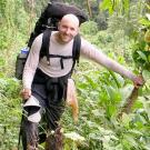 Photo: Artyom Kopp standing in the jungle