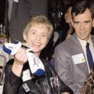 Dean Elizabeth Langland and her husband, Jerry Jahn, who is director of development communications at UC Davis, celebrate the 50th anniversary of the College of Letters and Science in late 2001. The couple has children living near SUNY's Purchas