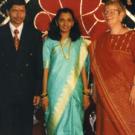 Alexadra Navrotsky, right, who developed a strong relationship with graduate student Mandar Ranade, left, was invited to the wedding of Ranade and his wife, Nabhali, in India.