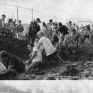 Photo: Tug-of-war in the Frosh-Soph Brawl, circa 1968. Image from the university archives.
