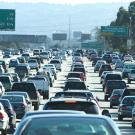 Cars on a busy highway