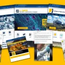 Collage of website designs featuring From Labs to Lives on a gold background.